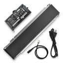 Mini przenośnik taśmowy 24V z silnikiem i zasilaczem 460 mm, stalowa rama, czarny pas PU, do automatów vendingowych i automatyzacji 3