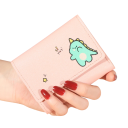 Mini-pung med animeret motiv 10,7x2x8,3 cm mere end 6 rum fotovindue pengeseddellomme premium kunstlæder bjørnekanin dinosaurmotiver 6