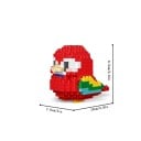 Mini rakennussarja papukaijasta 10 x 7,6 x 6,5 cm Yksityiskohtainen malli pienistä palikoista luovaan rakentamiseen Koristeellinen rakennussarja 2