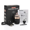 Mini rasoir électrique lavable 3,2 x 6 cm chargement USB-C 250 mAh noir rasoir compact pour les voyages et le rasage quotidien 5