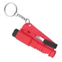 Mini reddingshamer 7,5 x 3,5 cm sleutelhanger voor noodgevallen met glasbrekers en het doorsnijden van veiligheidsgordels, kunststof auto-ontsnappingshamer 6