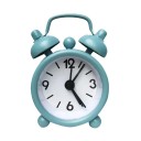 Mini reloj despertador de metal 6,3 x 2 x 4,3 cm Funcionamiento silencioso Diseño clásico Cuerpo de metal Pila AG13 incluida Tamaño de viaje 1