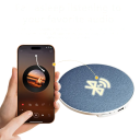 Mini reproduktor pod polštář Bluetooth 5.4 Hi-Fi zvuk dosah 10 m 200 mAh Type-C 12,2 x 12,1 x 2,3 cm ABS modrý pro spaní u postele 2
