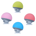 Mini Reproduzidor Bluetooth 5.0 com Ventosa em Forma de Cogumelo à Prova de Água Microfone Som 3D Suporte para Telemóvel Chamadas Mãos Livres Carregamento USB 3