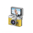 Mini retro fotoaparát na klíčenku s výklopným displejem otočným o 180° s fotkami i videem v 720P vestavěným bleskem a baterií 180 mAh 7