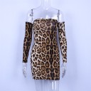 Mini rochie leopard cu șiret 4