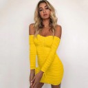 Mini rochie sexy de femei cu mâneci lungi 5