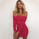 Mini rochie sexy de femei cu mâneci lungi 3