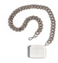 Mini sac à main pour femmes en cuir PU sur une chaîne argentée massive Petite pochette zippée avec mousqueton À porter sur l'épaule 10,5 x 8,5 1