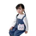 Mini sac bandoulière enfant 10 x 12 x 4 cm Sac à main thème chat Sac mignon pour enfants Petit sac zippé Accessoire fille 2