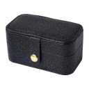 Mini scatola porta gioielli con scomparti per anelli e orecchini 9,5 × 5 × 5 cm in pelle sintetica bianca piccolo organizer per gioielli 1