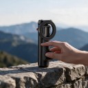 Mini selfie stick magnético com tripé 463 mm e 2 luzes LED Clip para telefone e capa MagSafe Controlo remoto Preto Para vlogs e streams 3
