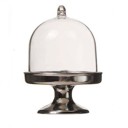 Mini serveeronderstel met deksel voor desserts en zoetigheden 12 stuks Plastic standaard met transparante deksel 8 x 9 cm Originele presentatie 4