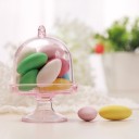 Mini serveeronderstel met deksel voor desserts en zoetigheden 12 stuks Plastic standaard met transparante deksel 8 x 9 cm Originele presentatie 10