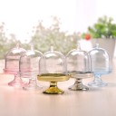 Mini Servierständer mit Deckel für Desserts und Süßigkeiten 12 Stück Kunststoffständer mit transparentem Deckel 8 x 9 cm Originelle Servierung 6