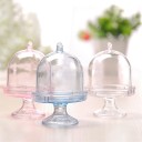 Mini Serving Stand with Dome for Desserts and Sweets 12 pcs Plastic Stand with Transparent Cover 8 x 9 cm Original Serving 7
