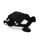 Mini set creativ de construcție Orcă 8 x 8,5 x 3,5 cm Lume subacvatică oceanică Blocuri de particule Model educațional de animal Mic 1