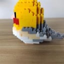 Mini set de construcție păsărică 10 x 7,6 x 6,5 cm Model detaliat din cărămizi mici pentru construcție creativă Set de construcție decorativ 4