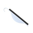 Mini silikonová škrabka na sklo a pracovní desku 19,7 × 4,5 cm černo bílá ruční stěrka na zrcadla a koupelnové povrchy 1