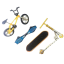 Mini-Skateboard-, Fahrrad- und Roller-Set 4