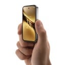 Mini smartphone 4 GB RAM a 64 GB ROM Displej 3,58 palce Síť 4G Dual SIM Fotoaparát 8 Mpx Černý s karbonovým vzorem Malý telefon do kapsy 3