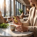 Mini smartphone 4 GB RAM e 64 GB ROM Ecrã 3,58 polegadas Rede 4G Dual SIM Câmera 8 Mpx Preto com padrão de carbono Pequeno telefone de bolso 5