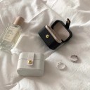 Mini smykkeskrin med ringorganisator 6,4 × 4 × 4,7 cm i kunstlæder farverigt lille boks til ringe, øreringe og små smykker 5
