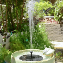 Mini Solar Vijverfontein 16 cm Zonne-waterpomp met verwisselbare sproeiers Tuinvijverdecoratie Geen elektriciteit 2