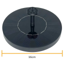 Mini solcellebassinfontæne 16 cm solpumpe med udskiftelige dyser havedamdekoration ingen strøm 4