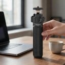 Mini-Stativ und Selfie-Stick 15–30 cm mit 360° Kugelkopf 1/4 Zoll Gewinde Tragkraft 2 kg Schwarz Für Action-Kameras und kompakte Digitalkameras 5