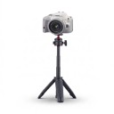 Mini stativo per fotocamera e telefono 15 a 27 cm Stativo da tavolo in alluminio con testa a sfera e manico Capacità di carico 1 kg Nero-rosso 1