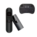 Mini stick TV Android 13 4K HDMI Google Assistant 2+16 GB Full HD Wi-Fi 2.4/5GHz cu mini tastatură wireless 2.4G cu touchpad Home entertainment 1