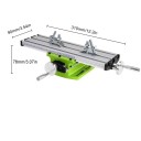 Mini stolní křížový posuvný pracovní stůl 310x90mm Nastavitelný pracovní stůl pro vrtačku frézku dílenské práce dřevo kov 5