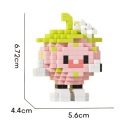 Mini Strawberry Building Set 5.6 x 4.4 x 6.72 cm 273 pcs Micro 3D DIY Bricks Delicious Fruit Creative Building Toy for Children Aged 8 and Above Decorative Model 3