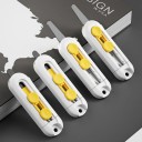 Mini tăietor magnetic de cutii cu blocare de siguranță, tăietor de precizie pentru colete și cutii, pentru uz casnic, birou și depozit 6