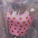 Mini tanktop voor dames met aardbeienprint 6
