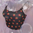 Mini tanktop voor dames met aardbeienprint 5