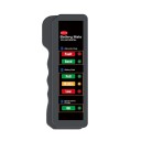 Mini tester autobatérií a alternátora EDIAG Battery Mate 12 V so 6 LED diódami diagnostika nabíjania pre auto aj motocykel tmavo šedý 2