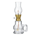 Mini Tischöl Lampe 19 × 8 cm Glas dekorative Petroleumlampe für die Beleuchtung von Innenräumen und Tischdekoration 2
