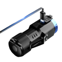 Mini torcia LED ricaricabile S-521 8,1 × 3,1 × 3,1 cm USB-C magnete clip 6 modalità luce laterale EDC 6