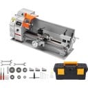 Μίνι τόρνος μετάλλου 180 x 400 mm 800 W Χωρίς βούρτσες κινητήρας Ρυθμιζόμενες στροφές Ψηφιακή οθόνη Σιδηρονικέλιο HT200 Γκρι Για το εργαστήριο 1