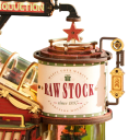 Mini továreň na dary 24,4 x 16,3 x 25,6 cm Drevená stavebnica s LED osvetlením Hudbou a dotykovým ovládaním Fantasy Workshop DIY model 4