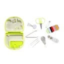 Mini trusă de cusut în cutie pătrată 7x6 cm, trusă de cusut pentru casă, stil minimalist, cutie de plastic, instrumente de cusut combinate 9