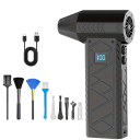 Mini turbo ventilador 310 000 rpm Sem escovas soprador industrial 101 m/s Soprador manual 10 000 mAh 4 velocidades Luz LED 3