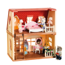 Mini tvåvånings westernhus för djur Plastbyggsats med tillbehör Kreativ uppsättning för barn Dekorativ mini värld från vilda västern 2
