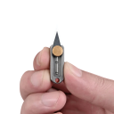 Mini udtrækkelig lommekniv i rustfrit stål 4,3 cm med nøglering Kompakt EDC-nøglering Skarpt blad til rejser Udendørsudstyr Rejser Ture 1