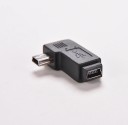 Mini USB 5-nastainen uros/naaras -kulmasovitin 1