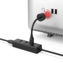 Mini USB LED csillagos ég projektor autóba Hajlékony kar Forgatható fej 360° Piros zöld és kék effektek Fekete A plafonra 4