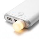 Mini USB LED lampka 10 sztuk Ciepłe białe światło 1 W 5 V 23 x 42 mm ABS i PC Biała Nocna lampka do laptopa powerbanki i ładowarki 10