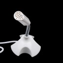 Mini USB-mikrofon med stativ - Hvid 4